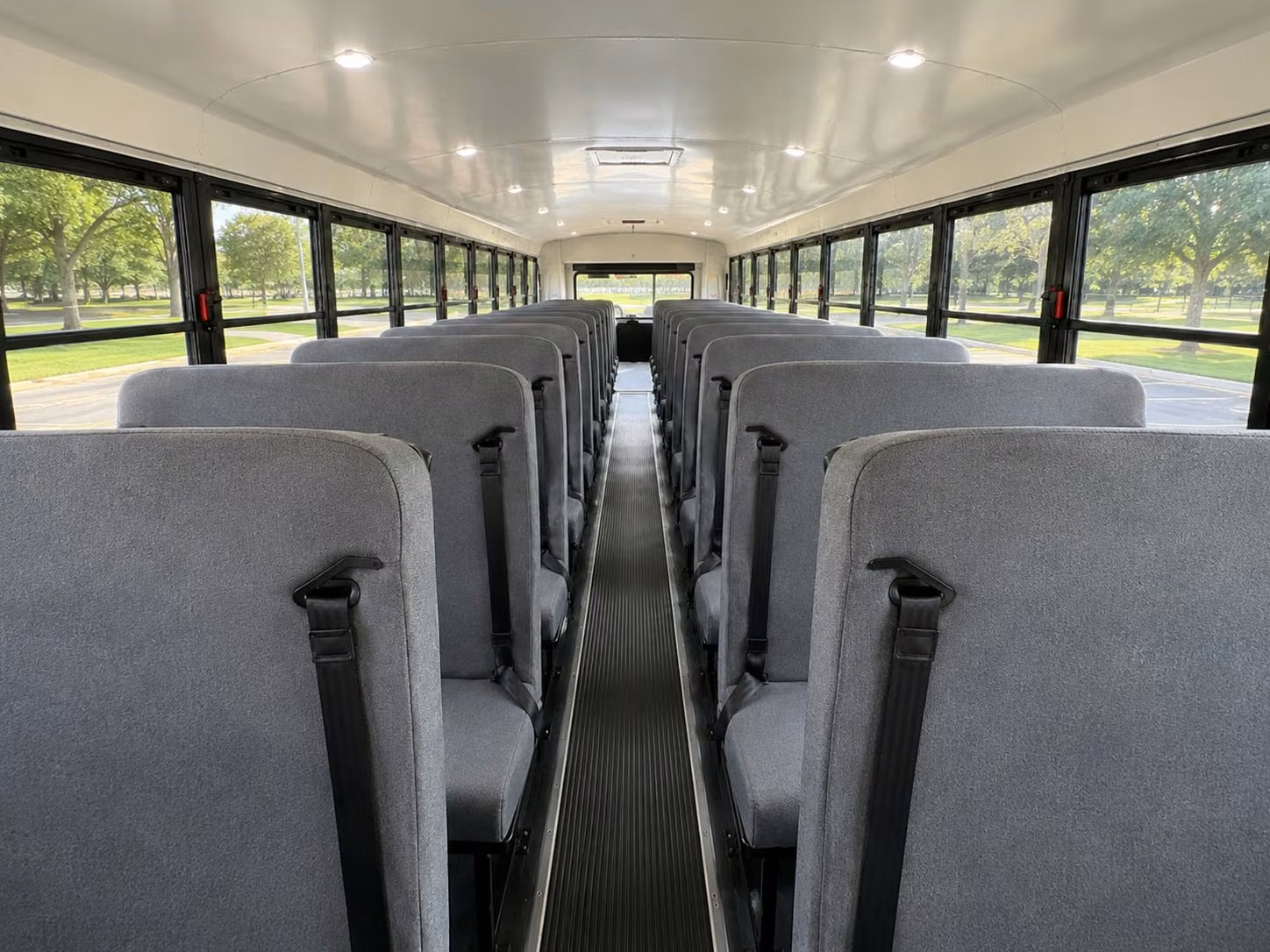 school bus inside